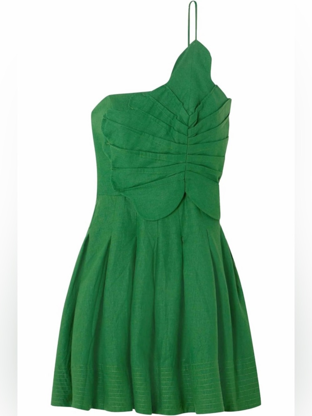 FARM Rio; NEW One-Shoulder Pleated A-Line Dress; Small